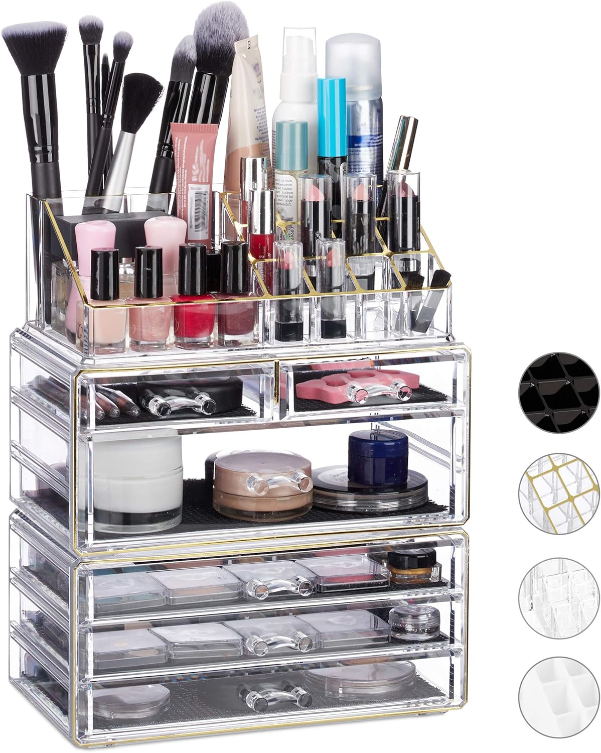 Amazon Com Relaxdays Organiser With 6 Drawers 22 Compartments