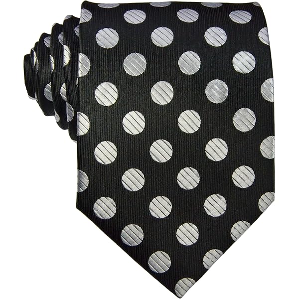 Retreez Polka Dot Men's Tie - Black With Purple Dots, Microfiber 58 Inch - View #2
