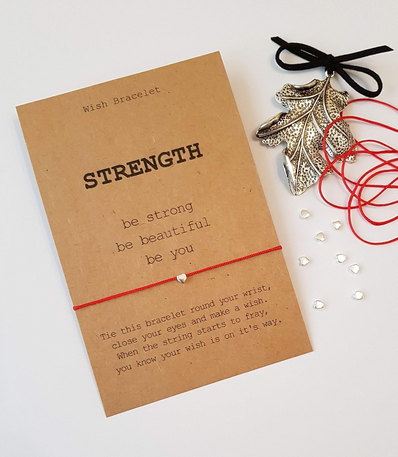 Wish Bracelet, Sterling Silver Heart Bracelet, Motivational Bracelet