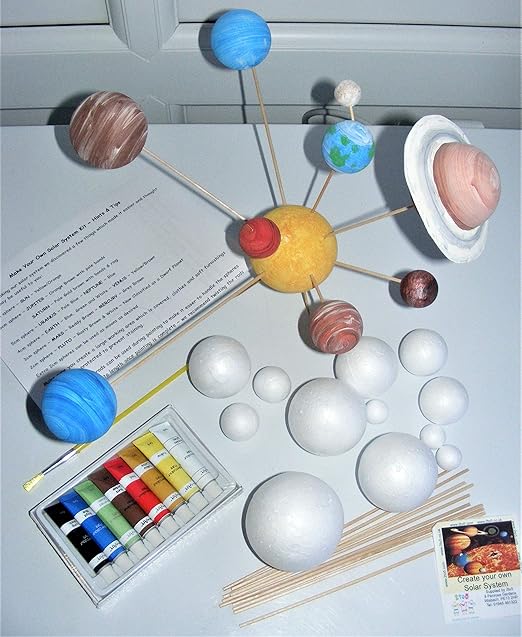 Classpack 10 Make Your Own Solar System Model Kit Polystyrene Spheres