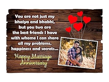 Buy Arohi Art World Gift For Bhaiya Bhabhi Best Anniversary