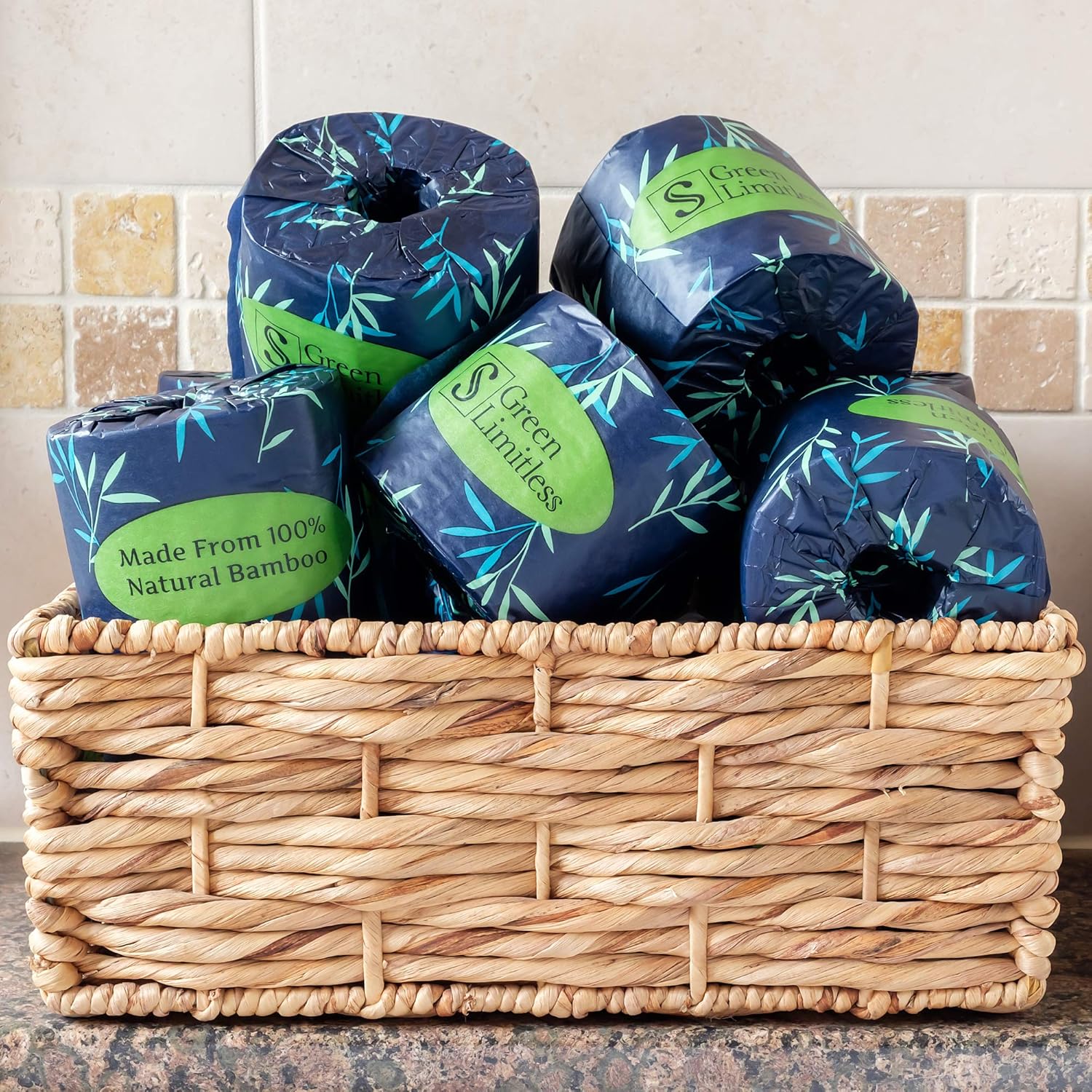 12 Naturally Sustainable Bamboo Toilet Rolls, 100 Eco Friendly Bamboo