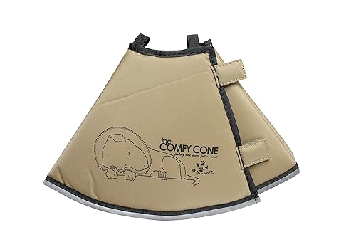 All Four Paws Comfy Cone Pet Cone for Dogs, Cats, Small-Long, Tan