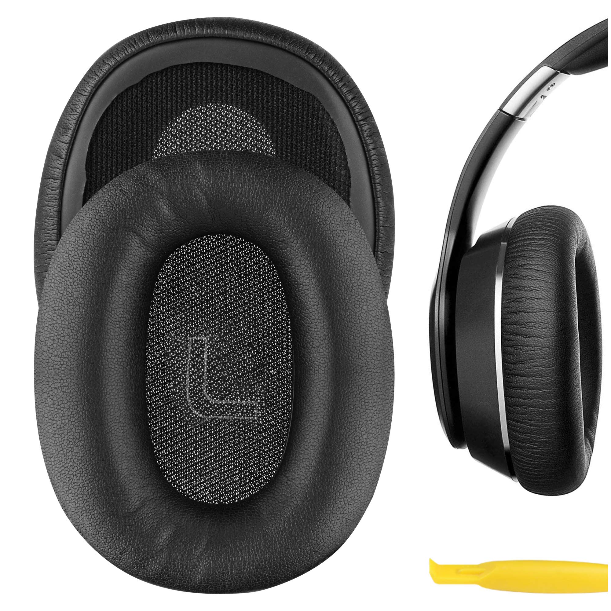 Geekria Replacement Ear Pads for Edifier W820BT, W828NB Headphones Ear Cushions, Repair Parts (Black)