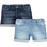 Simple Joys by Carter's Girls Denim Shorts, Pack of 2