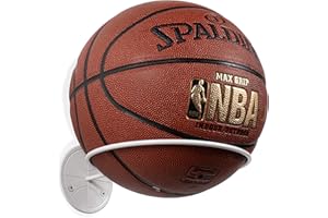 Wallniture Sporta Wall Mount Ball Storage, Ball Holder Organization and Storage Rack for Basketball, Football, Soccer Balls, Metal White