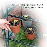DIVCHI 4 Tier Greenhouse Durable Steel Frame Clear PVC Cover Indoor Outdoor view 7
