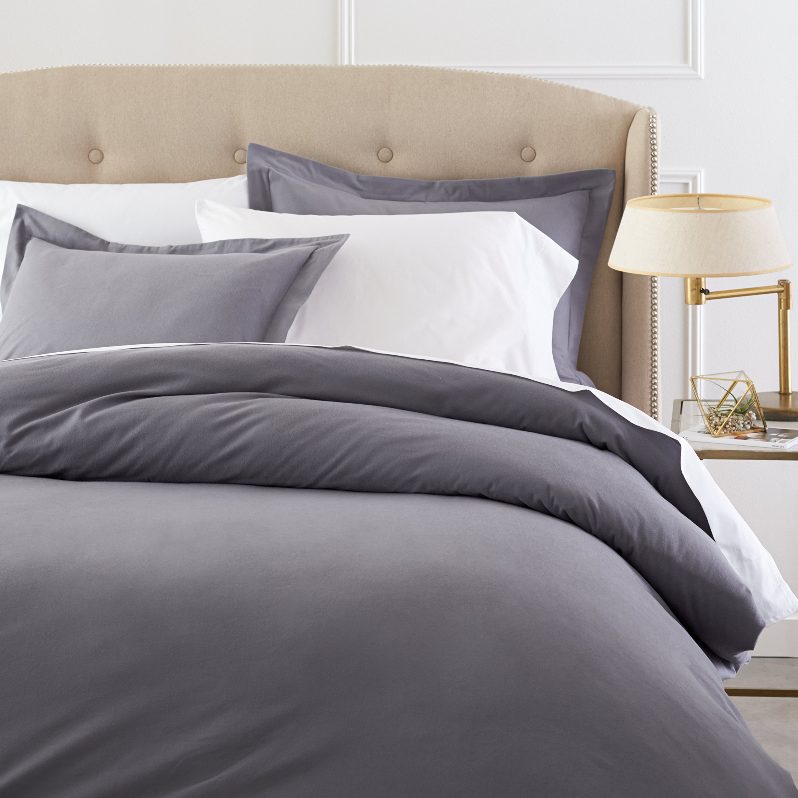 Pinzon Signature 190Gram Cotton Heavyweight Velvet Flannel Duvet Set