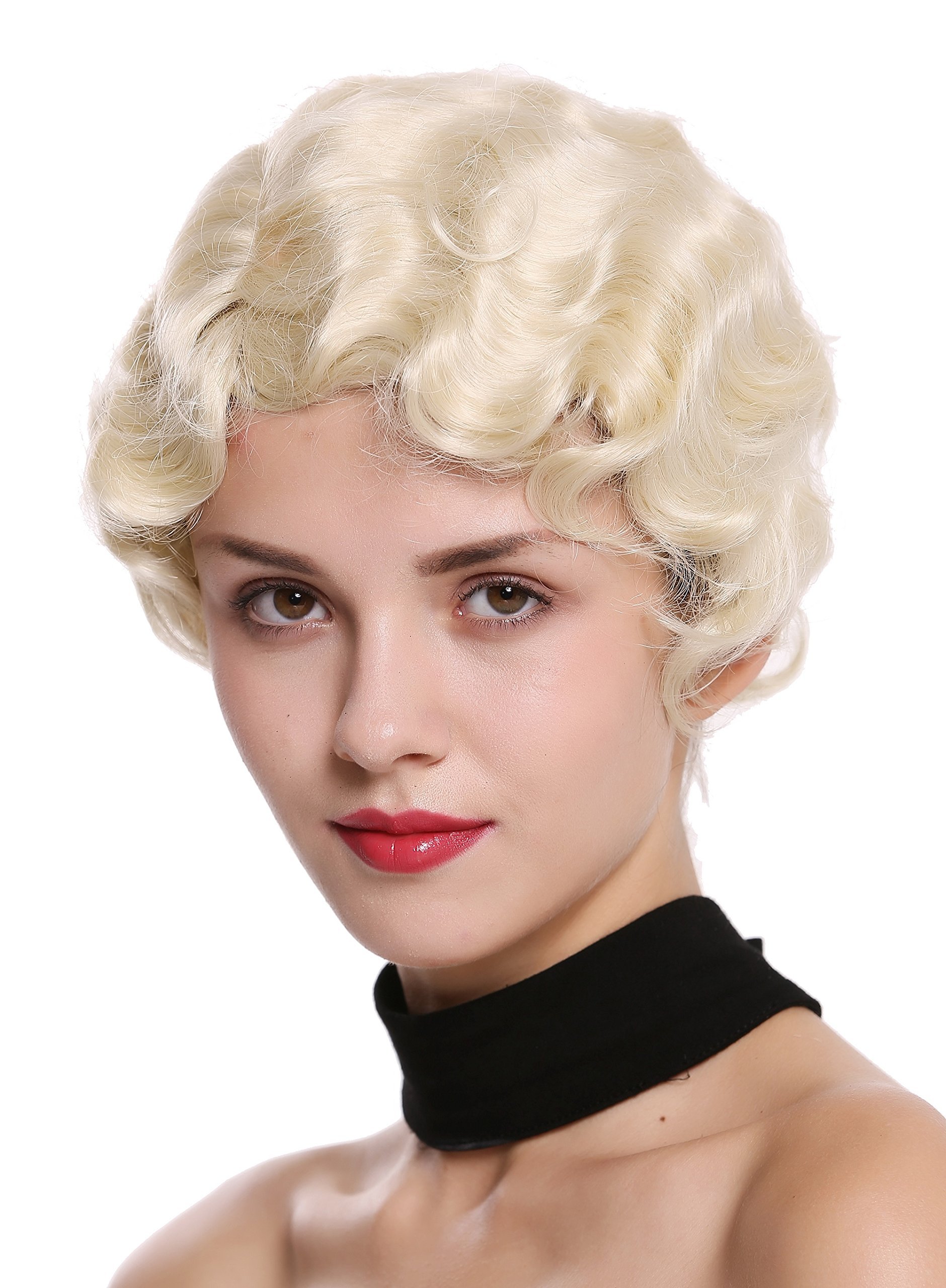 WIG ME UP - LD501-613 Lady Quality Wig short 20s inspired wavy parting Retro Chic Charleston Swing Hollywood Glamour platinum blond