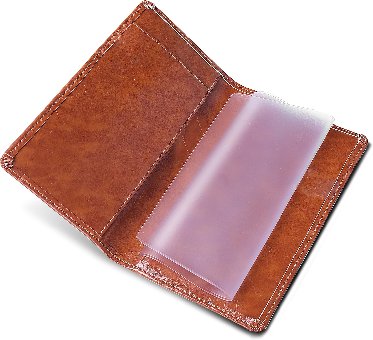 Leather Checkbook Cover Holder with Free Divider-Right and Left Handed Design Checkbook Cover case for Men&Women at  Women’s Clothing store