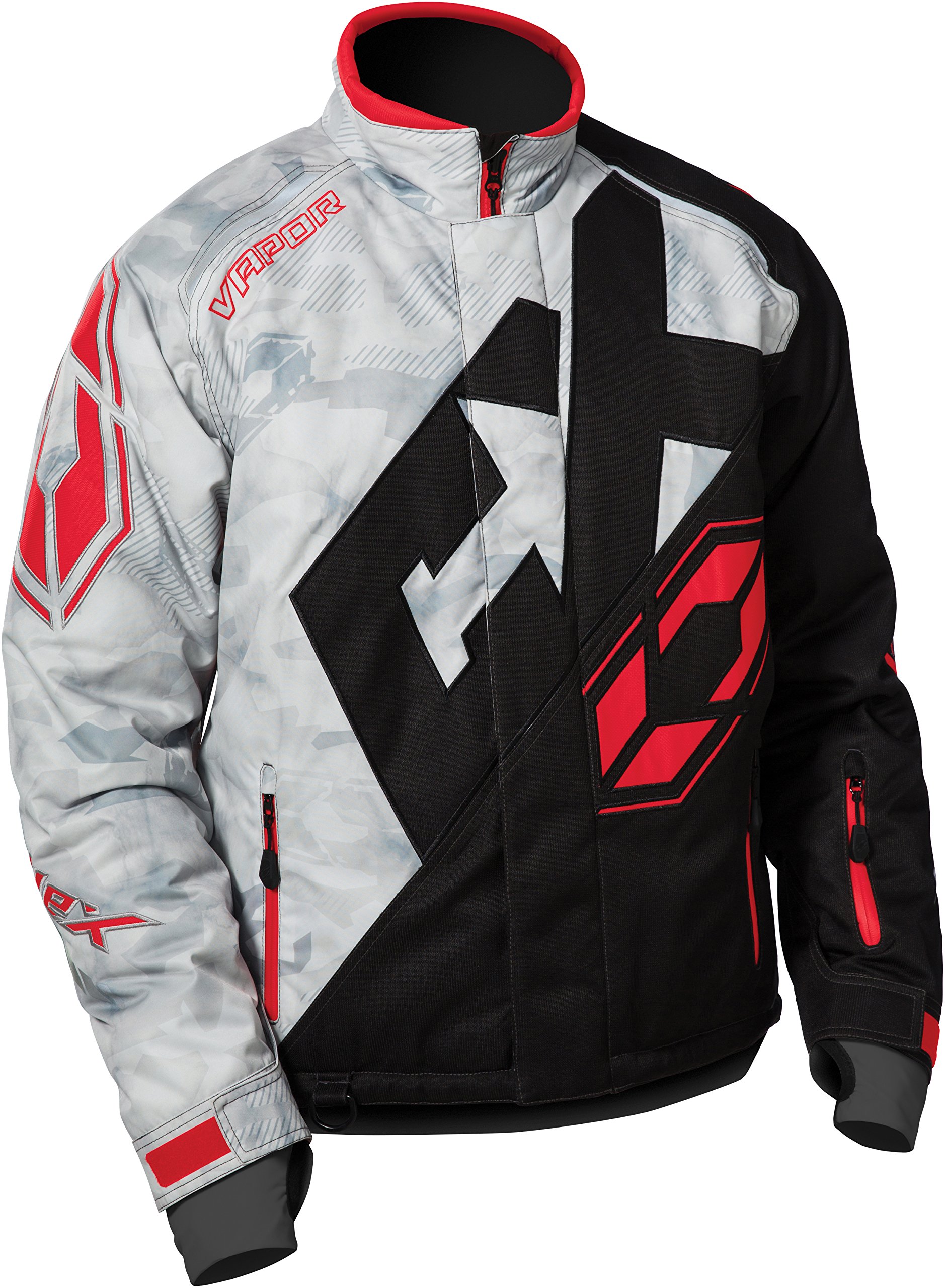 Castle X Vapor Mens Snowmobile Jacket Alpha Gray/Red/Blk (XLG) Buy