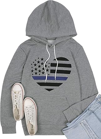thin blue line hoodie women's