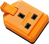 Masterplug 13A Orange Heavy Duty Single Socket Trailing Socket Rewireable view 7