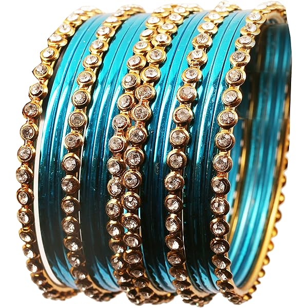 アクセサリー Indian Jewelry Turquoise Bangle Amazon.com: JD'Z COLLECTION Indian Bangles Set for Women