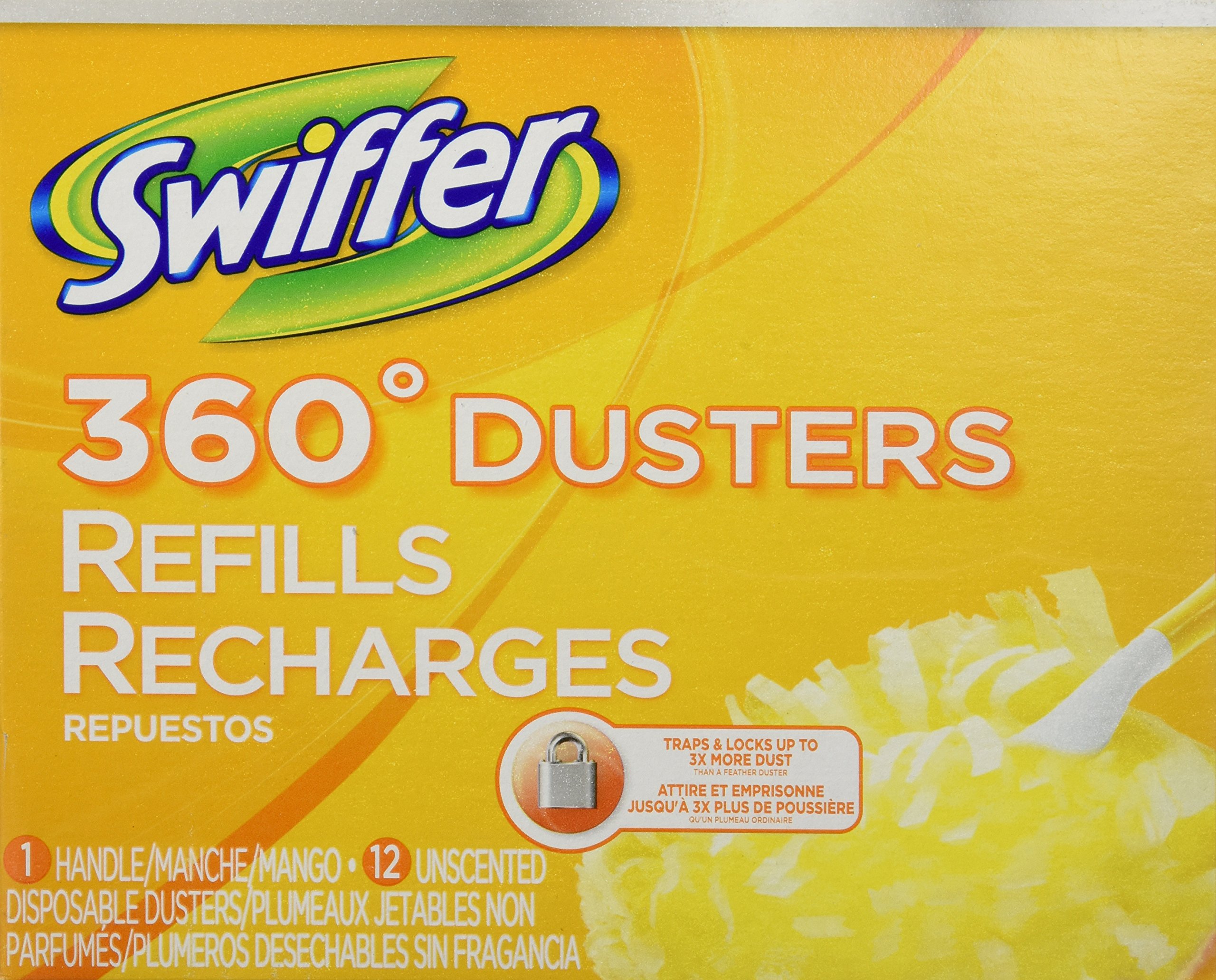Swiffer 360 Dusters Extender Kit, 3 Unscented Dusters With