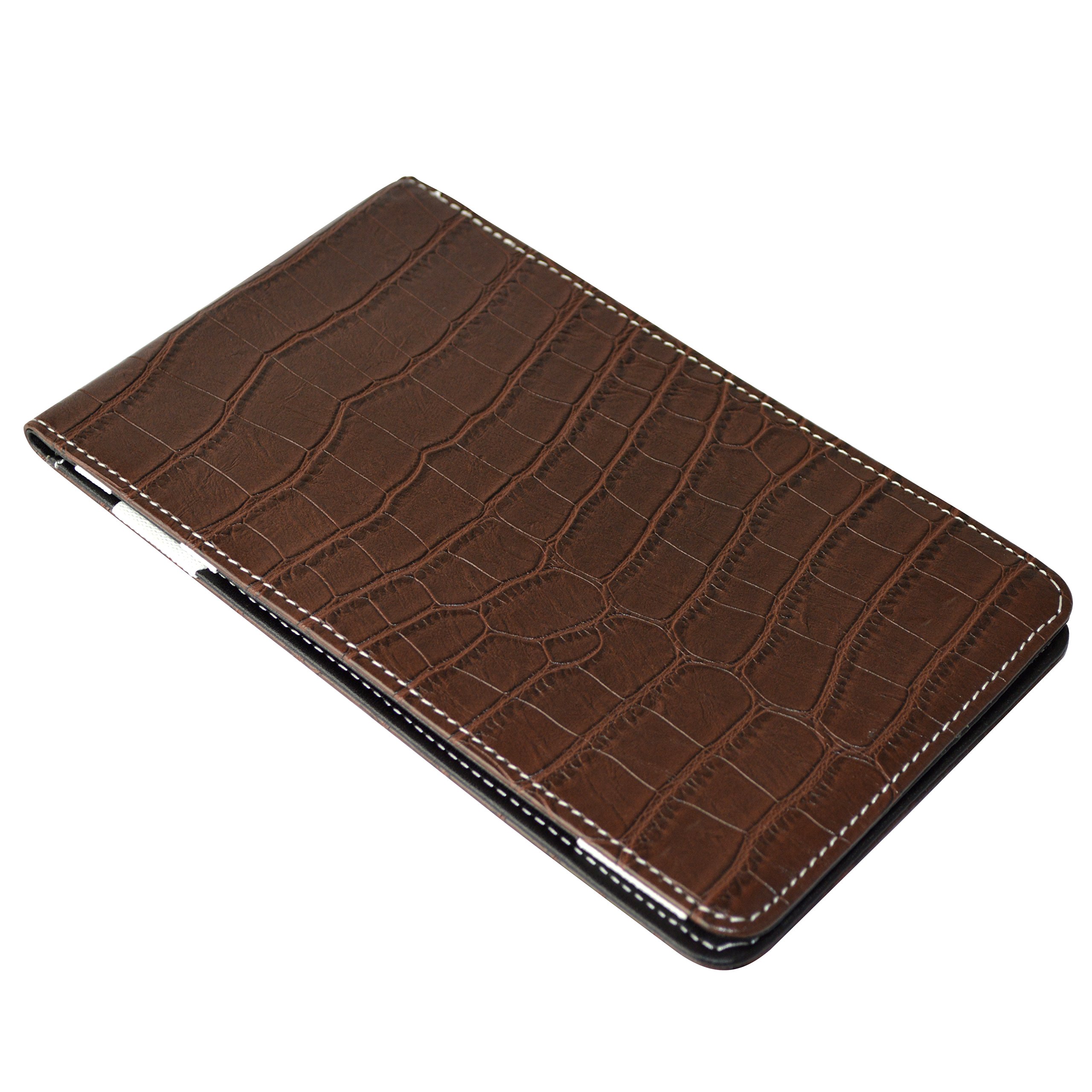 On Par Premium Golf Scorecard Holder - Crocodile, Brown/Black