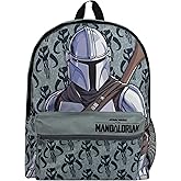 STAR WARS Backpack | Boys Bag | Mandalorian Boys Backpack | School Bags | One Size Gray