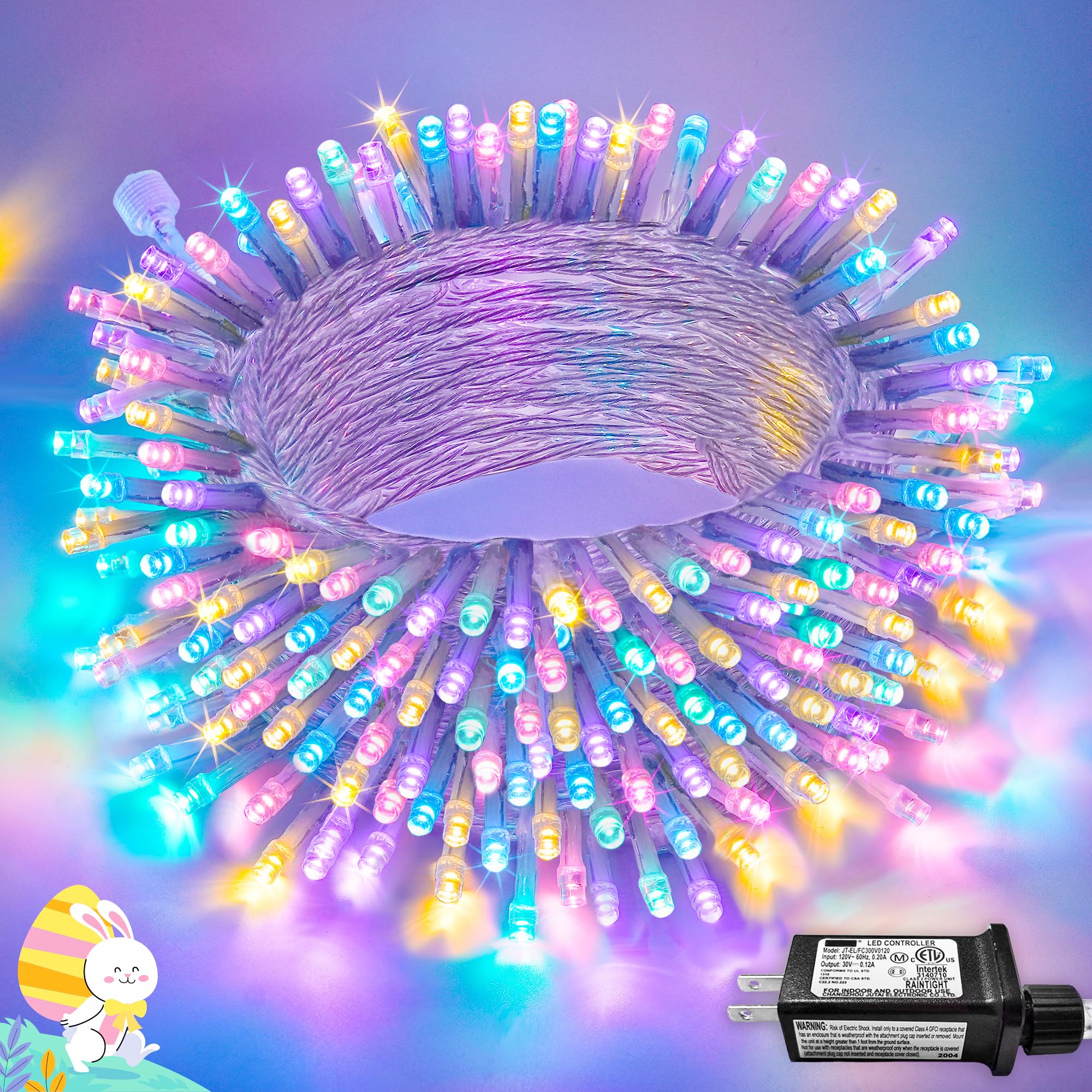 JMEXSUSS 33ft 100 LED Easter Lights for Indoor