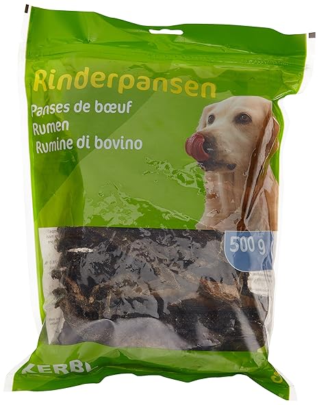 Kerbl Rinderpansen, getrocknet, Snack, Einzelfuttermittel, Kauartikel für Hunde