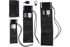 Prestige Medical 882-COM-BLK 3-in-1 Aneroid Sphygmomanometer Set With Carry Case, Black