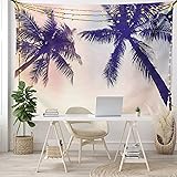 Lunarable Palm Tree Tapestry, Unusual Toned Trees