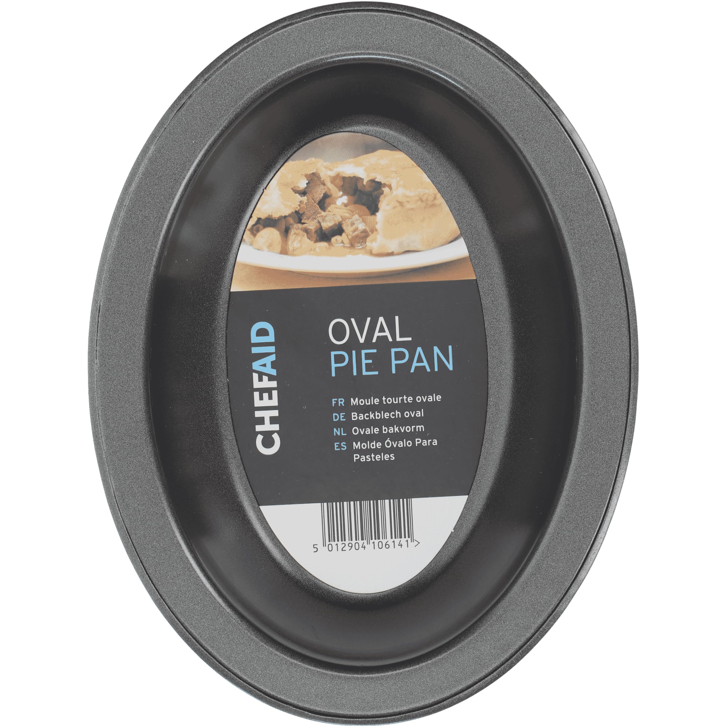 Chef Aid Non-Stick Oval Pie Dish, Measuring 17cm x 13cm x 3.7cm, Perfect Individula Serving Size