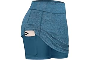 BLEVONH Womens Summer Tennis Skirts with Shorts Underneath, Pickleball, Athletic, Workout and Golf Skorts with Pockets