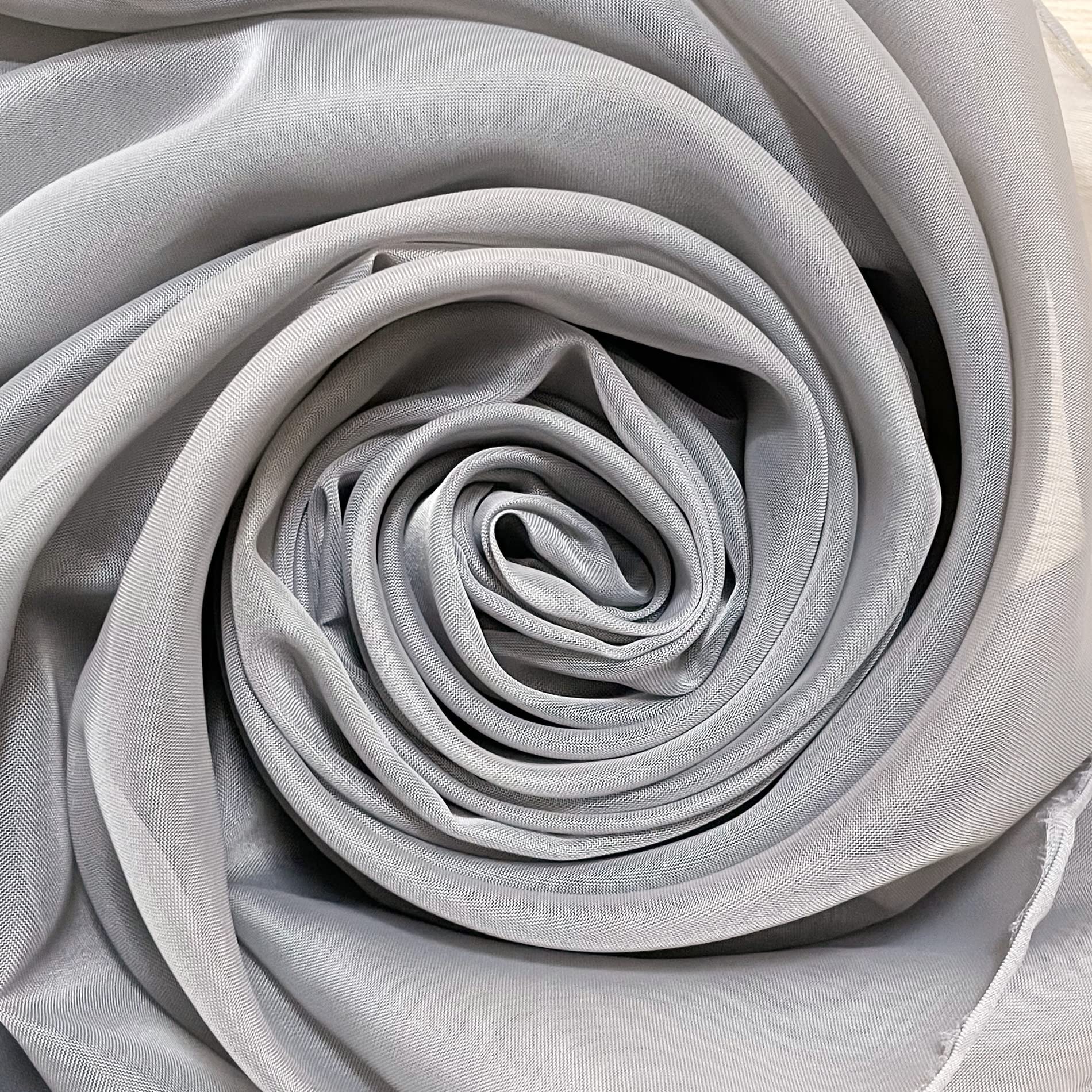 Megachest 118 Inches Wide pure white Voile Net Curtain wedding drape Fabric (silver, 30 meters long)