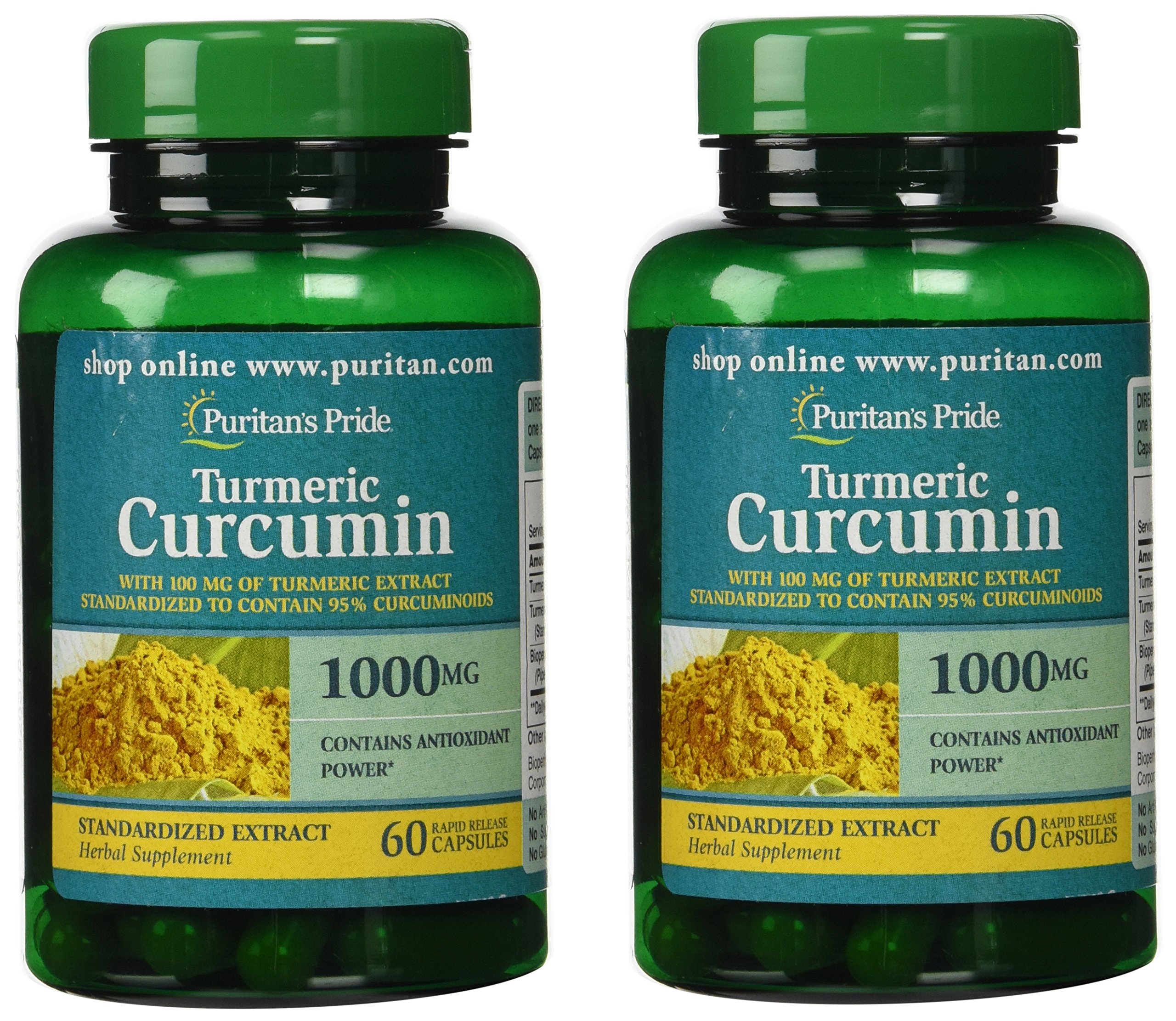 Puritans Pride 2 Pack of Turmeric Curcumin 1000 mg Puritans Pride