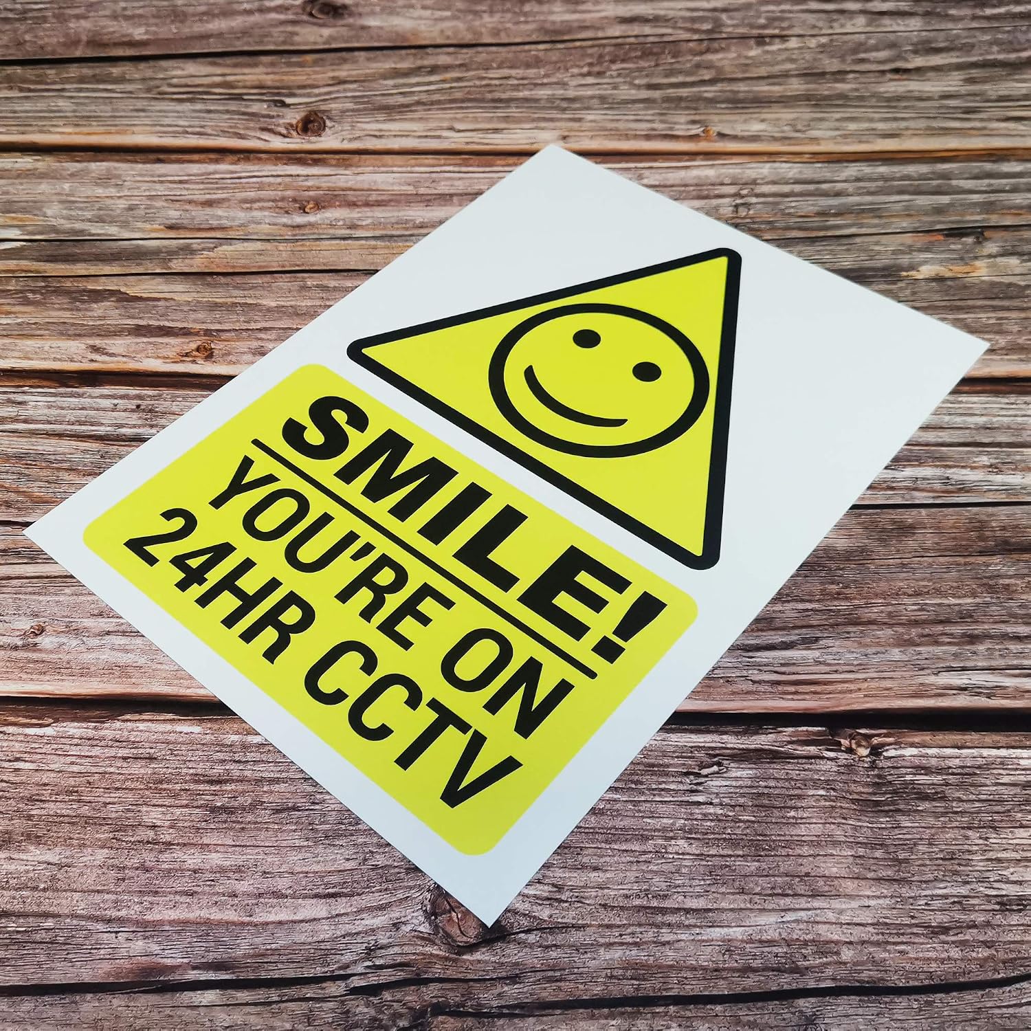 ‘SMILE’ ‘YOU’RE ON 24HR CCTV’ Warning Sign. Tough, Durable and Rust-Proof Weatherproof PVC Sign for Outdoor Use 210MM X 148MM. No 009 - Image 5