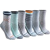 Dickies Women's Dri-Tech Advanced Moisture Wicking Mid-Crew Socks, Available in M-L (6, 12 Pairs)