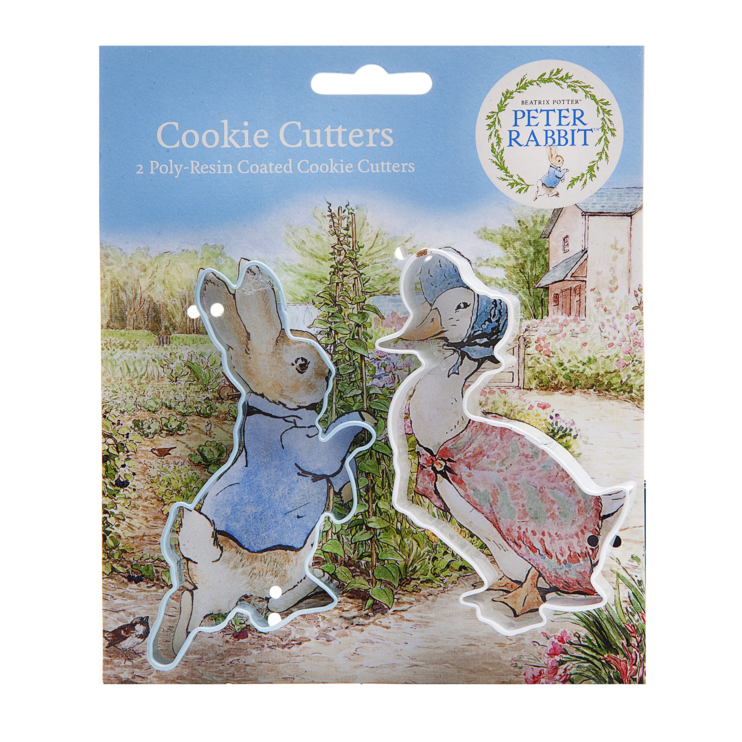 Anniversary House K0006/PR Peter Rabbit Poly-Resin Coated Cookie Cutter Set, Polyresin Steel, 10.5cm (4.1") Each, ["Silver"]