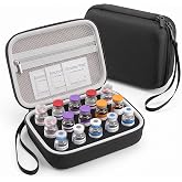AsbaSweet 15-Slot Peptide Vial Case - Adjustable Fridge Storage Organizer | EVA Hard Shell, Fits 1ml-10ml Insulin &amp; Peptide Vials, Adjustable Foam, Rattle-Free Fit, Fridge &amp; Travel Organizer