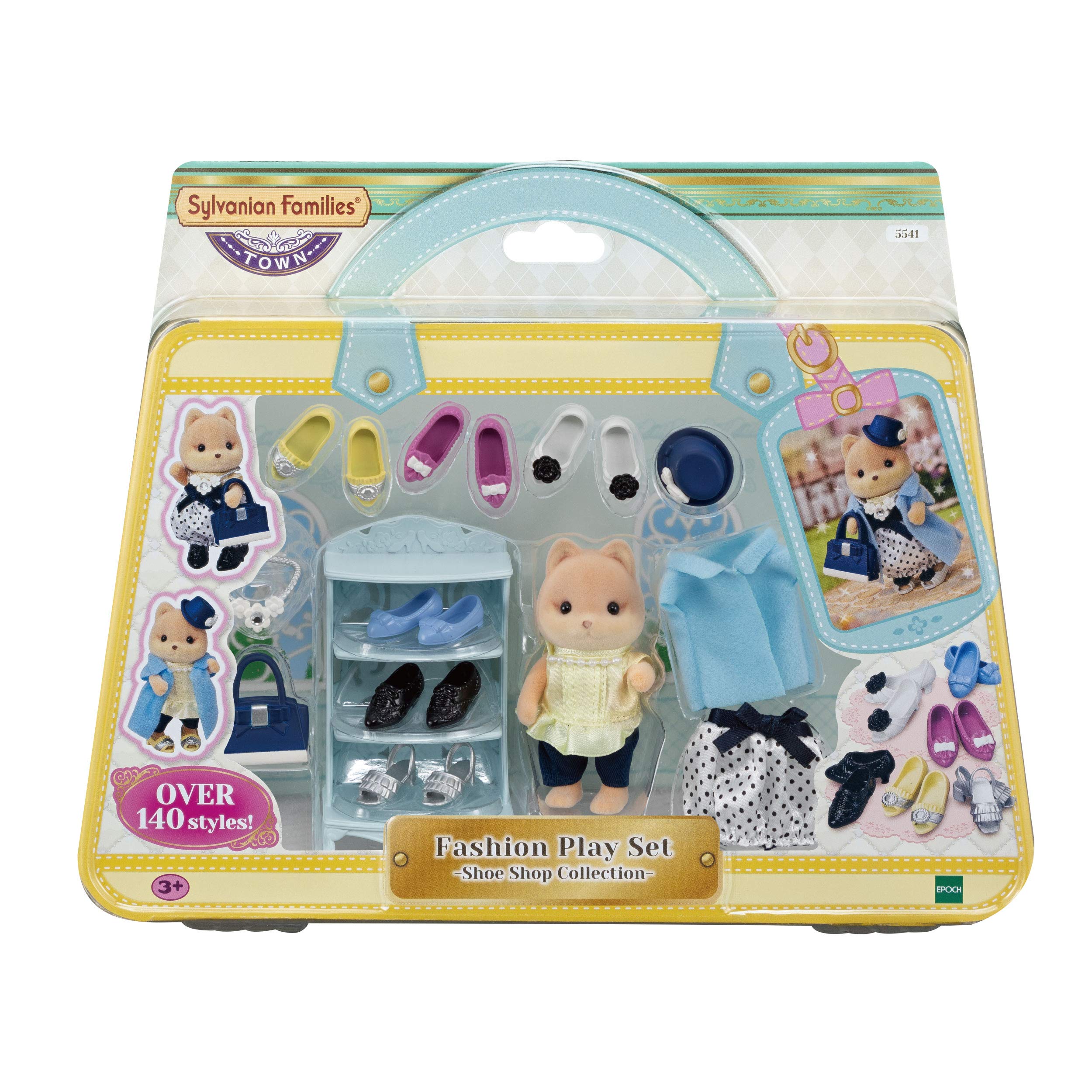 Sylvanian Families Fashion Play Set -Shoe Shop Collection- dollhouse playest 5541, Blue,silver,white