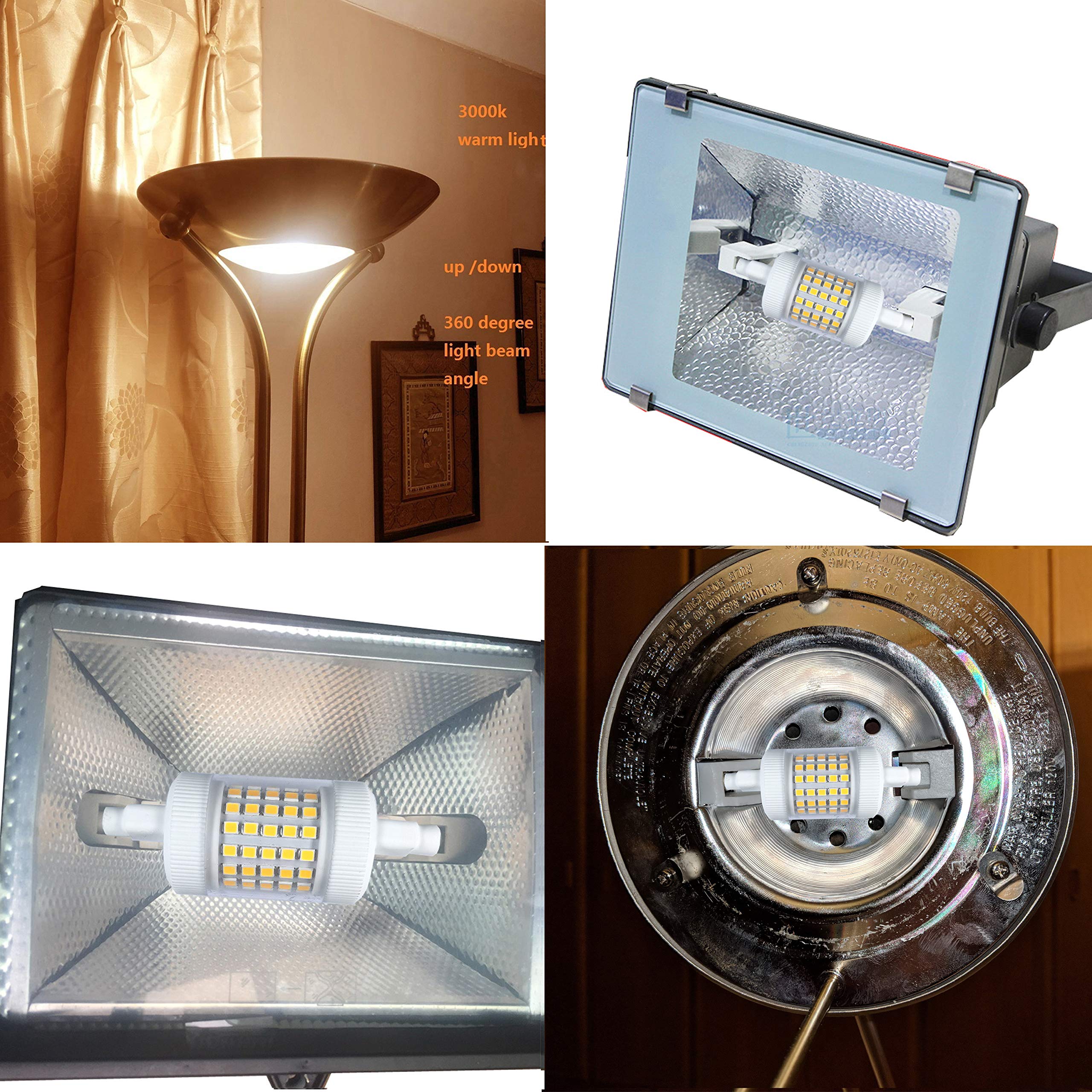 QLEE 12w R7s Led Bulb 78mm 150w Equivalent Halogen Light D31MM 3.1