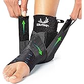 BioSkin Ankle Compression Brace - Sprained Ankle, Post Injury Support Brace for Women and Men, Swollen Feet Relief, HSA or FSA Eligible (Medium, Large)