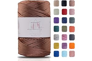 Makromecity, Polyester Macrame Cord 2mm x 250 Yards (750 feet) 2mm Polypropylene Macrame Cord for Macrame Art & Crafts for Wall Hangings, Bags, Underplate, Rug (29 Colors Available)