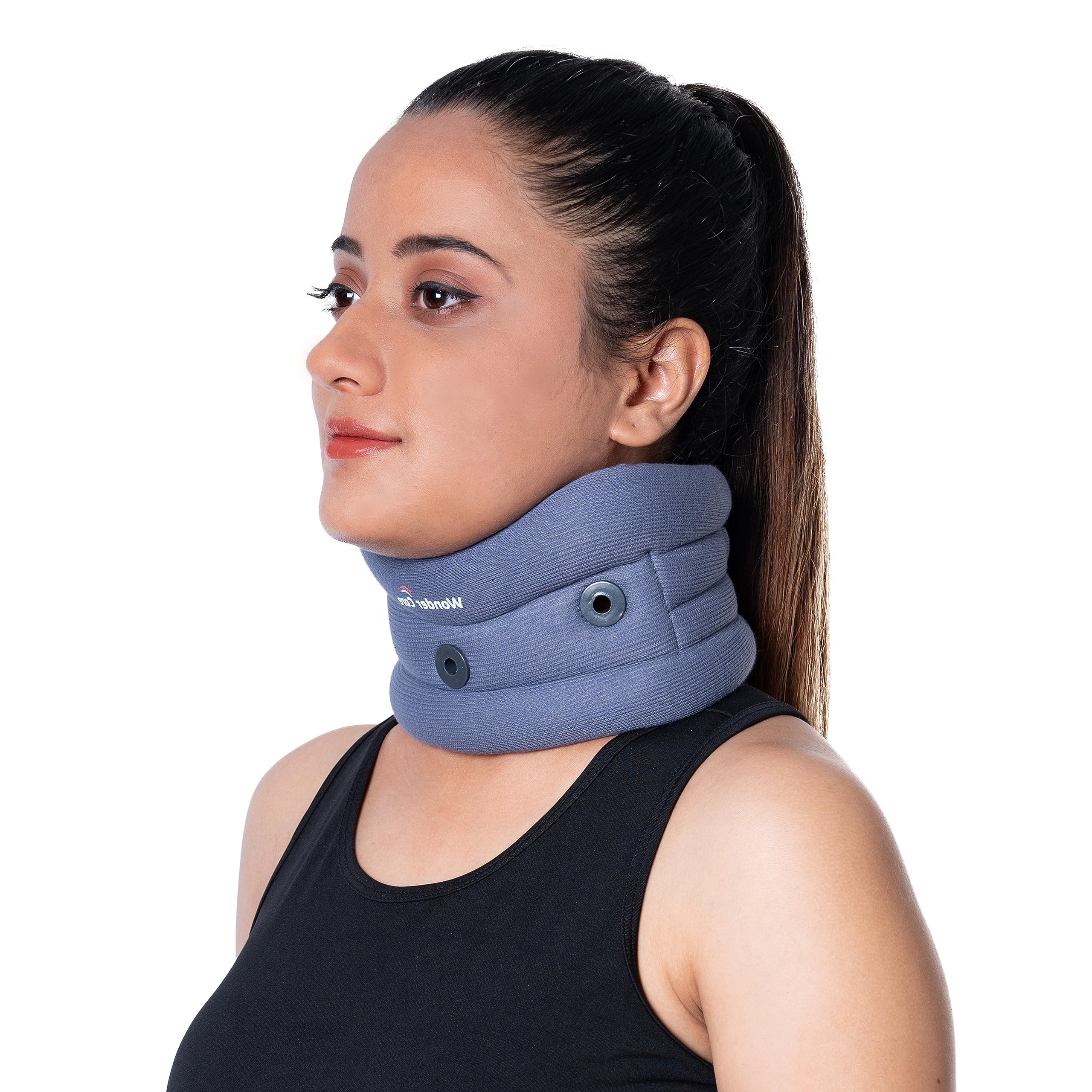 Wonder Care Soft Neck Brace for Neck Pain and Neck Collar For Neck Support Cervical Collar Grey_Large