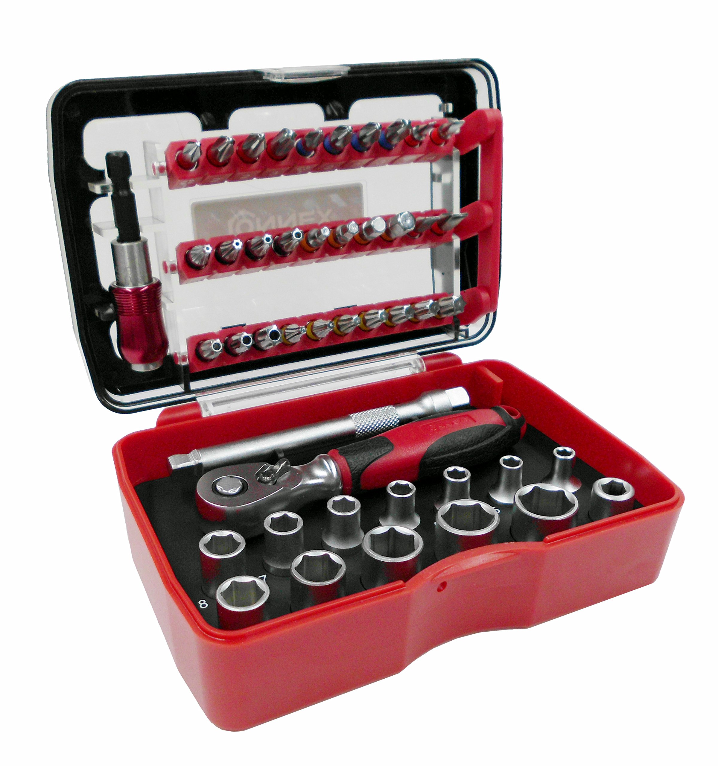 Connex Bit/Socket Wrench Set, 46 Piece - COXB973946 with Ratchet & Color-Coded System