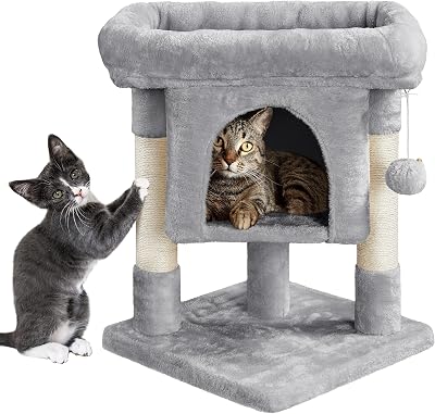 Yaheetech 59cm Basic Cat Tree Tower with Perches Condo and Ball