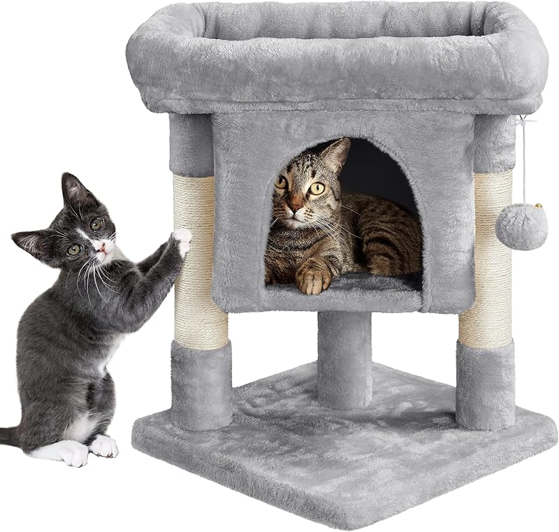 Yaheetech 59cm Basic Cat Tree Tower with Perches Condo and Ball