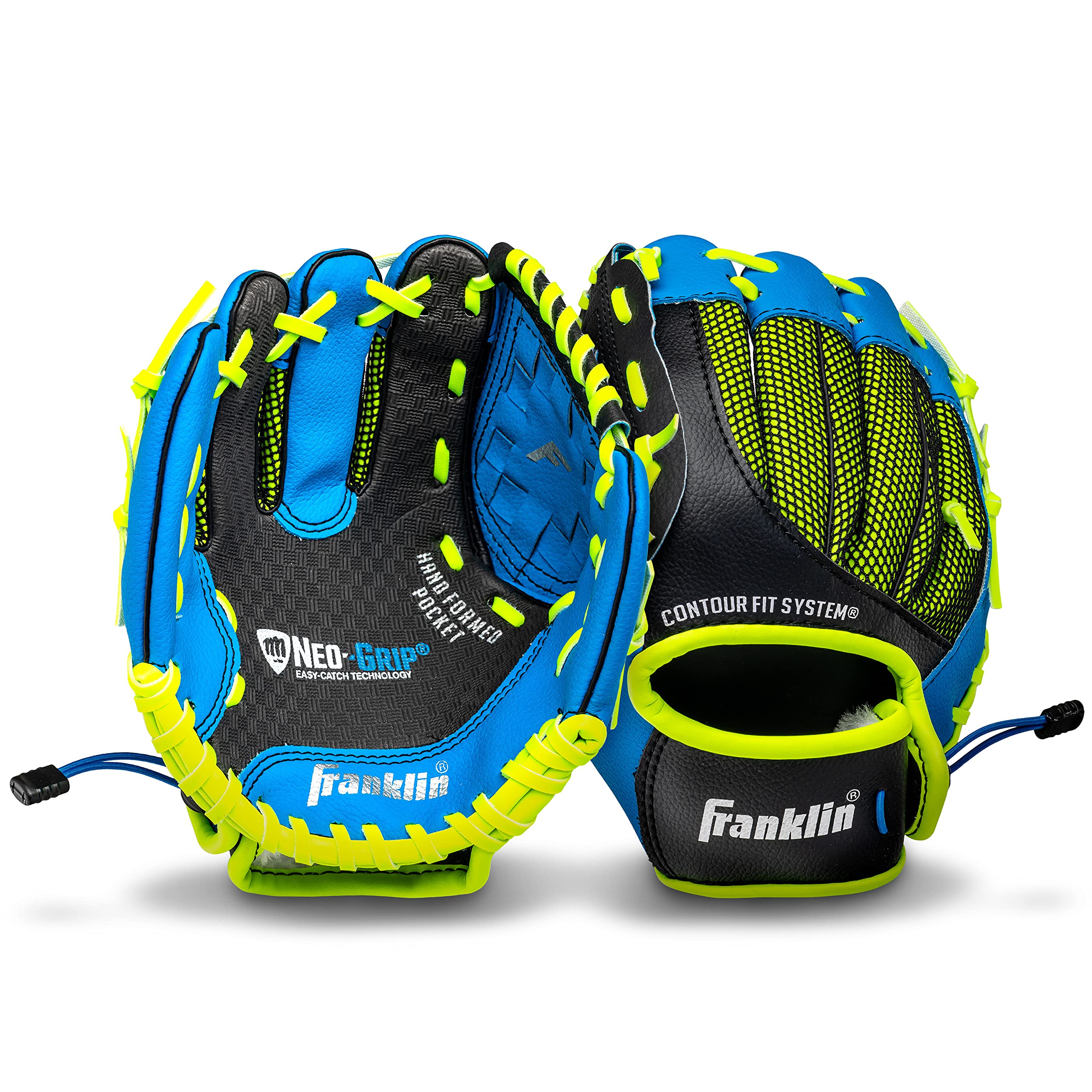 Franklin Sports Youth Teeball Glove - 9.0 Inch Neo-Grip Synthetic Leather Fielding Glove - Left & Right Handed Ready To Play with Ball