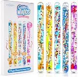 JFA Supplies Pack of 5 Spiral Glitter Wands 16 cm Assorted Colours Shapes view 1