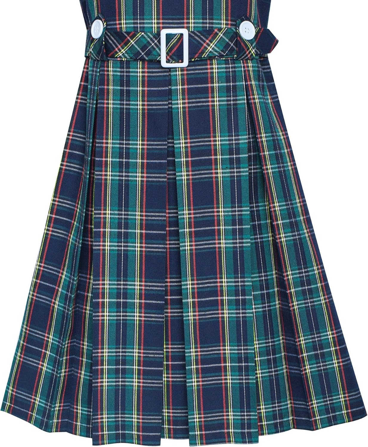 Sunny Fashion Girls Dress Khaki Button Back School Pleated Hem Size 6-14: Clothing