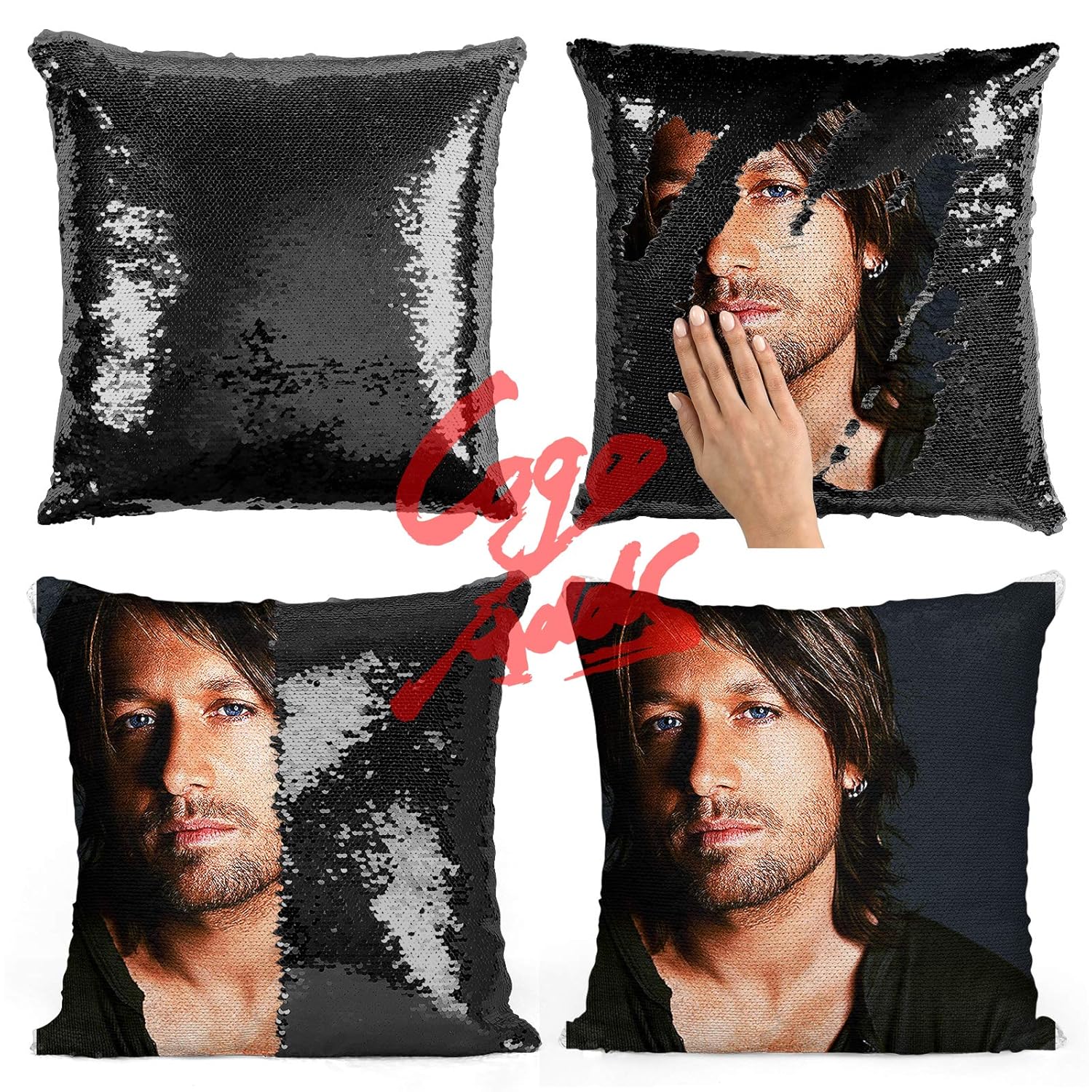 batman sequin pillow