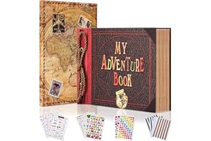 OUR LITTLE MIRACLE My Adventure Book Baby Photo Album Scrapbook with Hard Cover,Inspired by Movie Up,for Anniversary,First Year Baby Album,Newborn,Toddler & Kids Gift Set,Baby Shower,Holds 80+ 4x6" Photos (Movie Style)