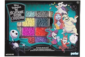 Perler Tim Burton's The Nightmare Before Christmas Deluxe Box Fused Bead Kit for Kids and Adult, Pattern Sizes Vary, Multicolor 4474 Piece