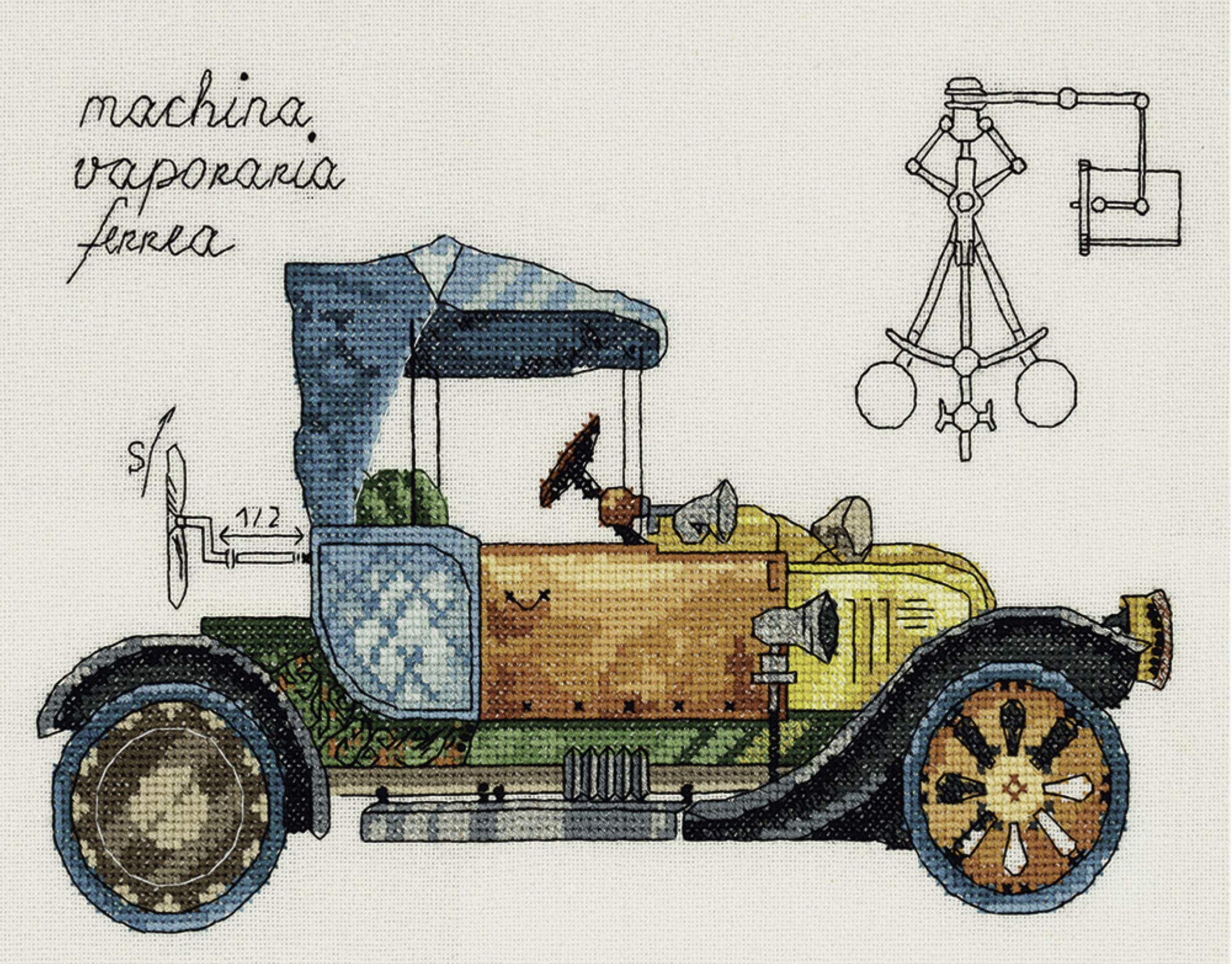 PANNA Cross Stitch kit, Cotton, Multicoloured, 28.5x20.5cm