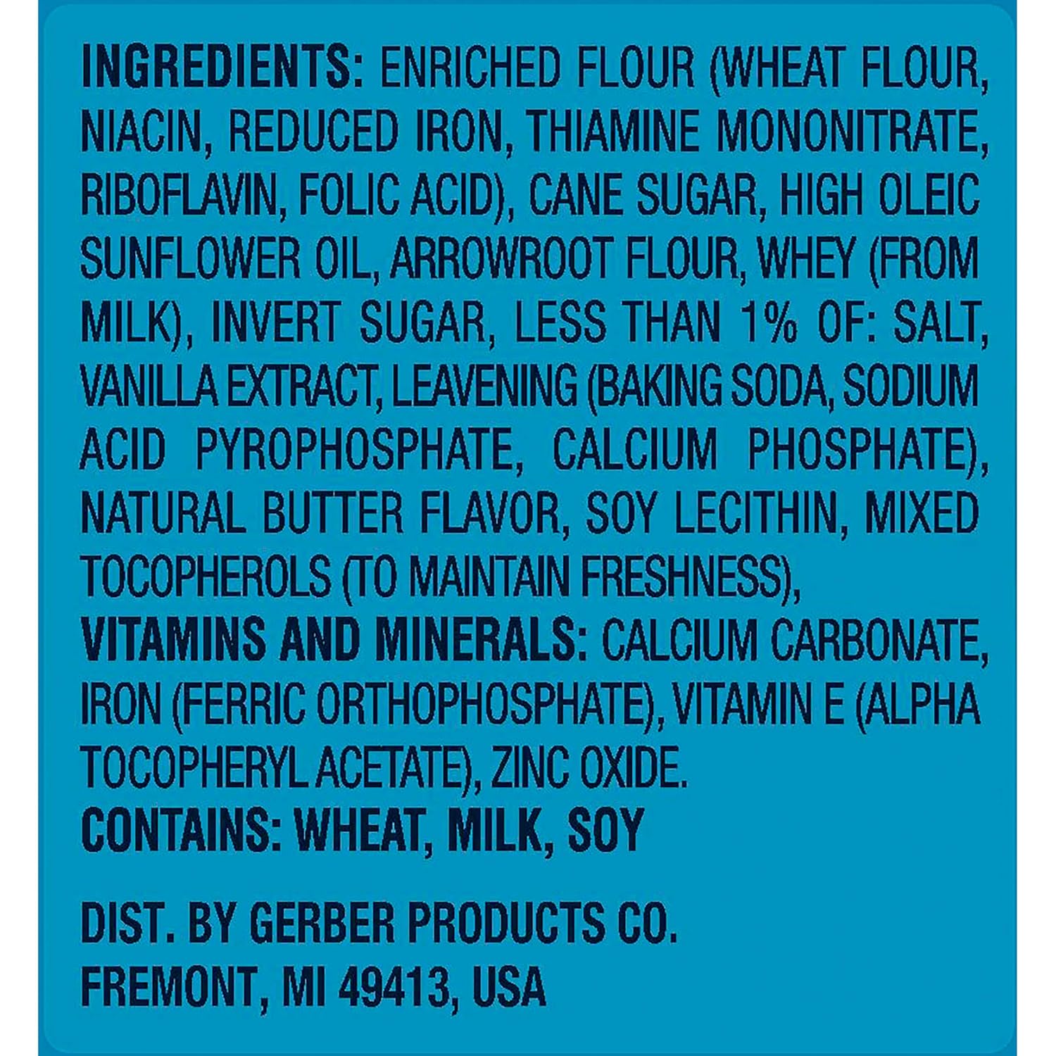 gerber graduates arrowroot cookies