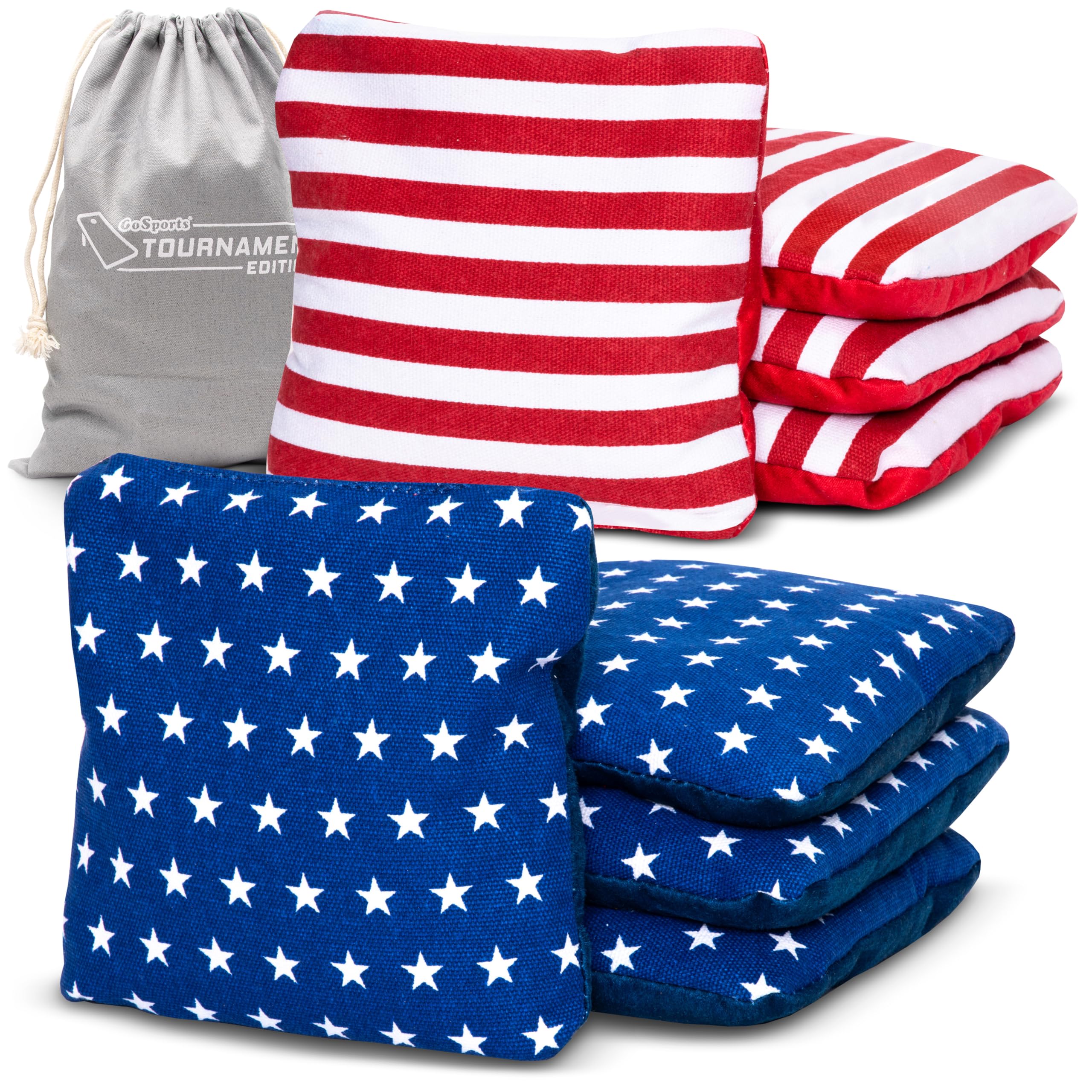 GoSports 3 x 2 ft Rustic Design Cornhole Game Set - Includes Two 3 x 2 ft Boards, 8 Bean Bags, and Carry Case